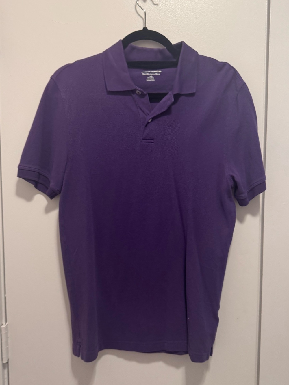Amazon Essentials Men’s Small Regular-Fit Cotton Pique Polo Shirt Purple